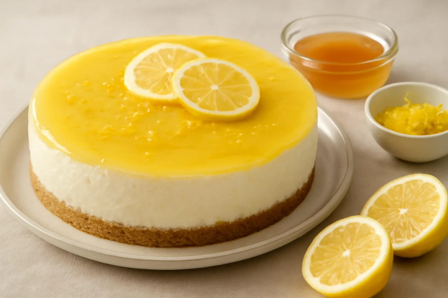 Cheesecake cu miere si lamaie