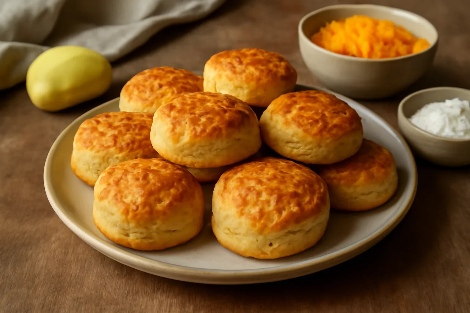 Pogăcele cu cartofi și brânză cheddar sau cașcaval