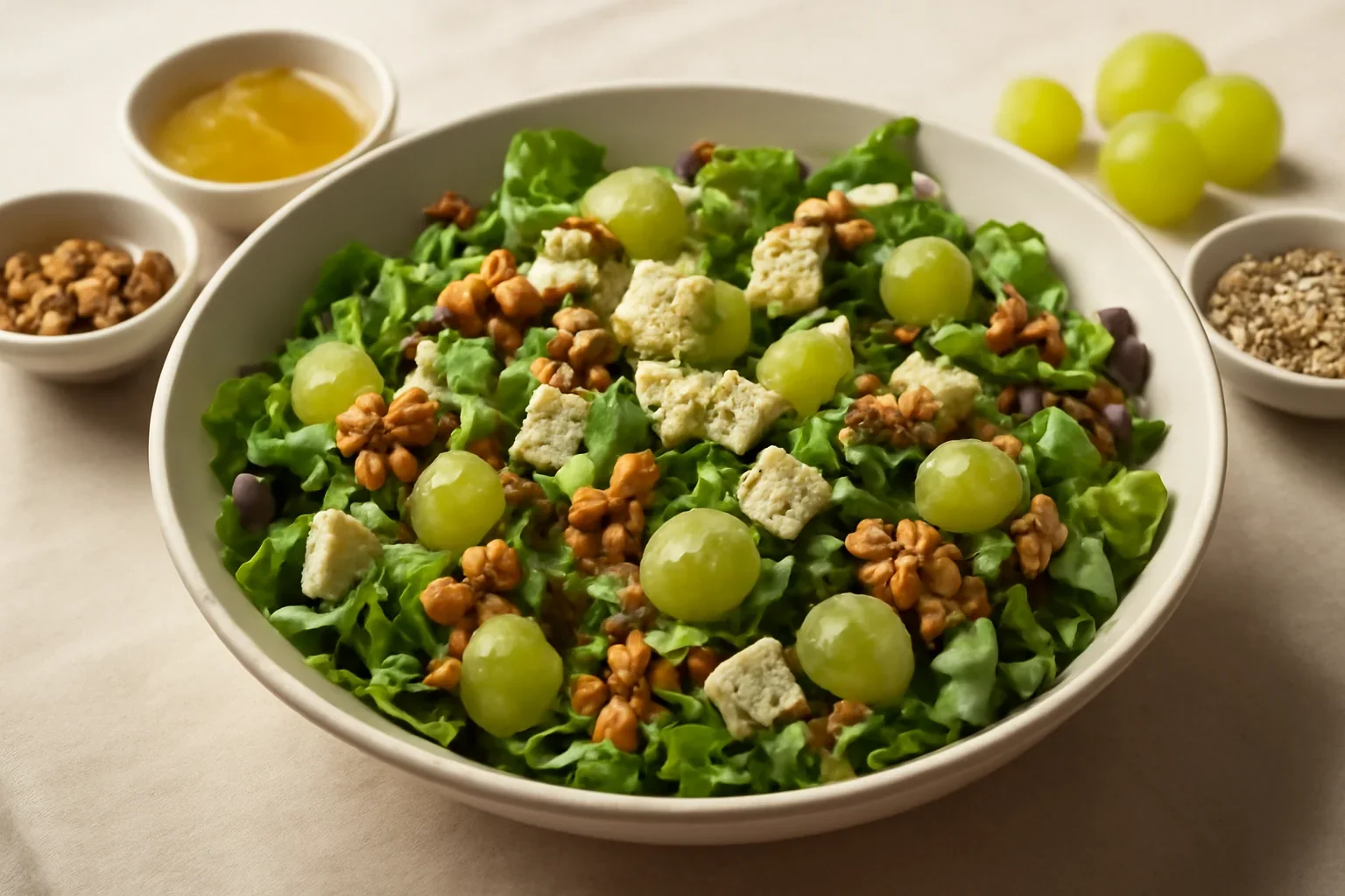 Salată cu struguri, gorgonzola și nuci