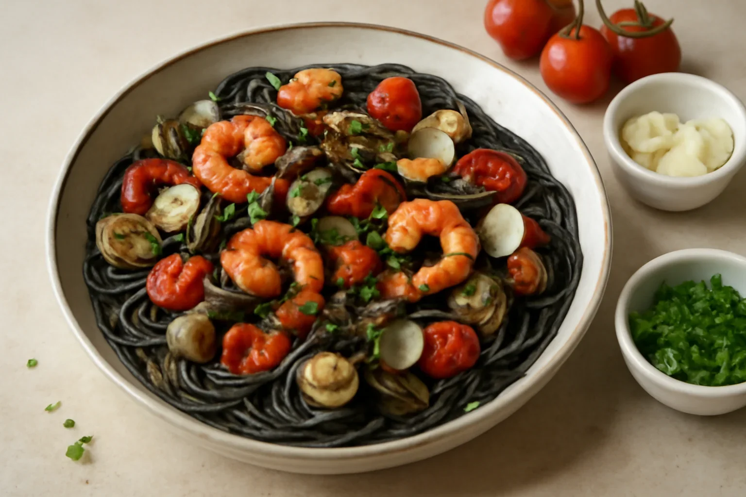Spaghete cu fructe de mare