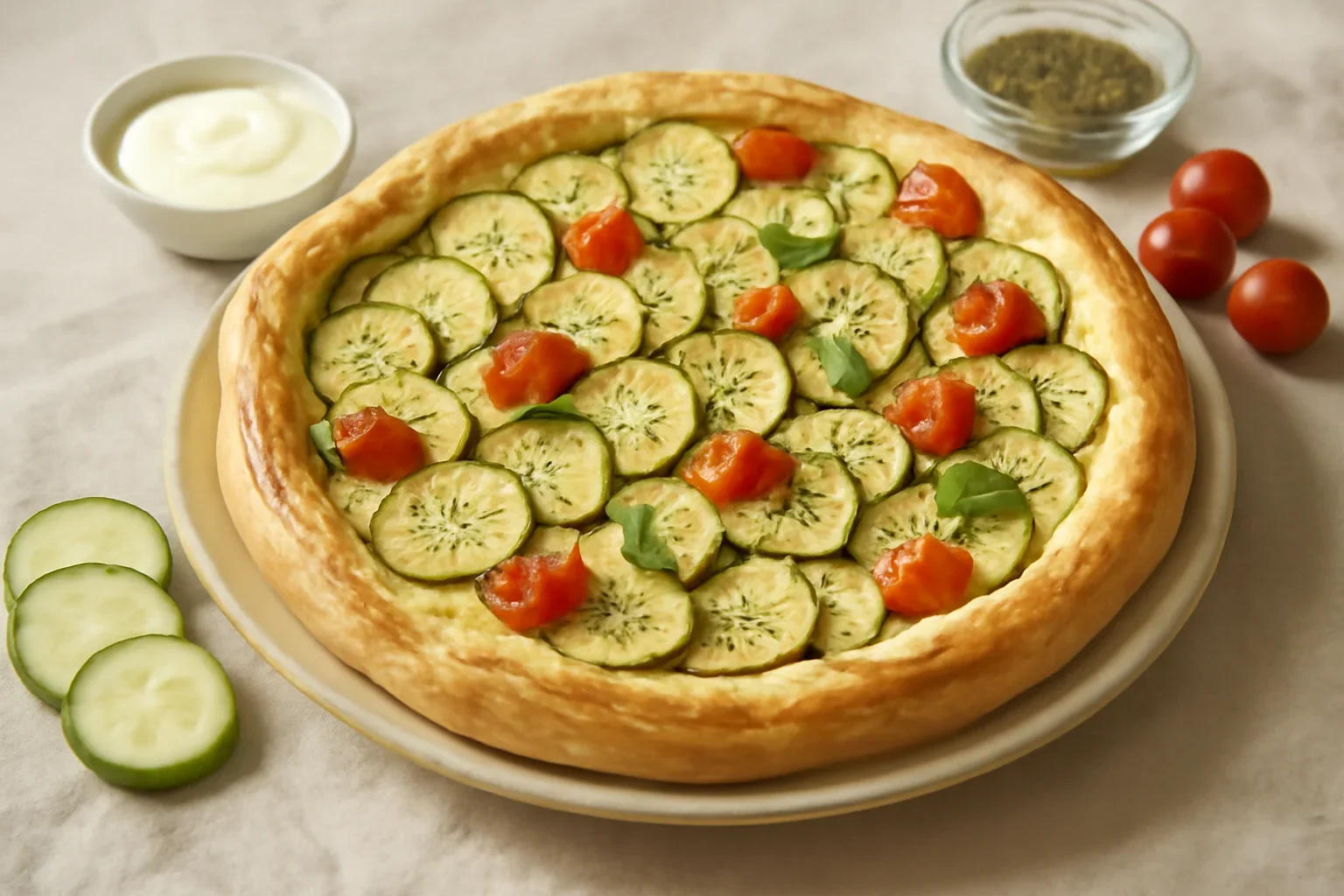 Tarta din foietaj cu dovlecei