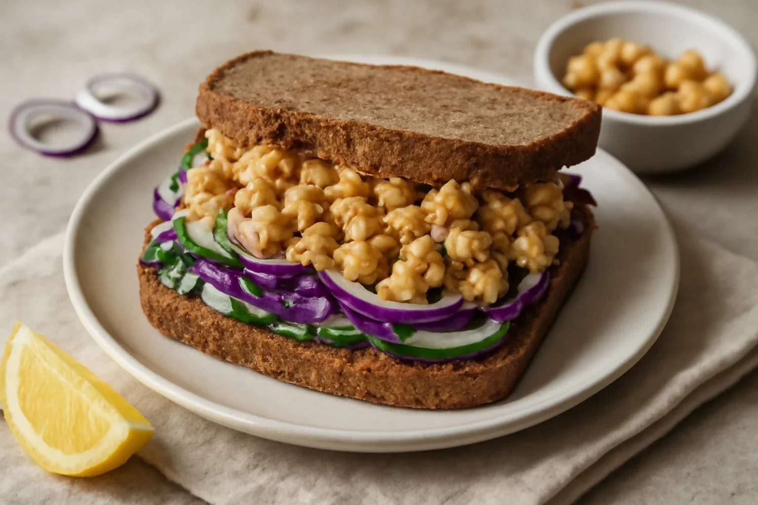 Sandwich cu năut și tofu