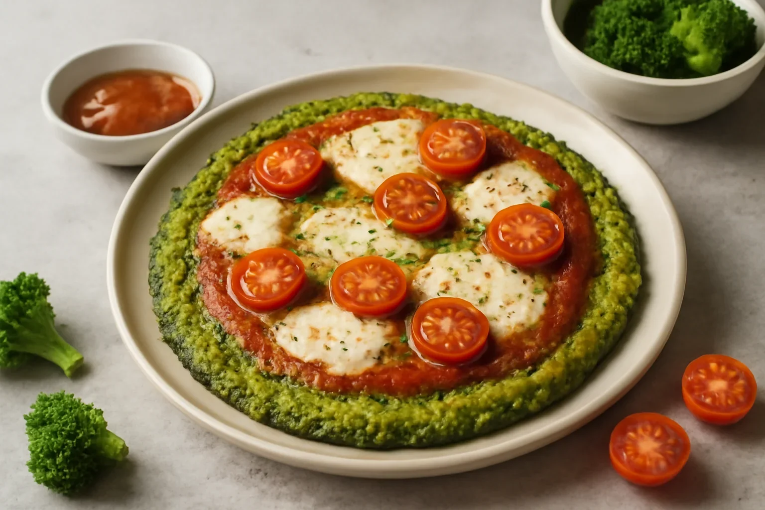 Pizza pe blat de broccoli