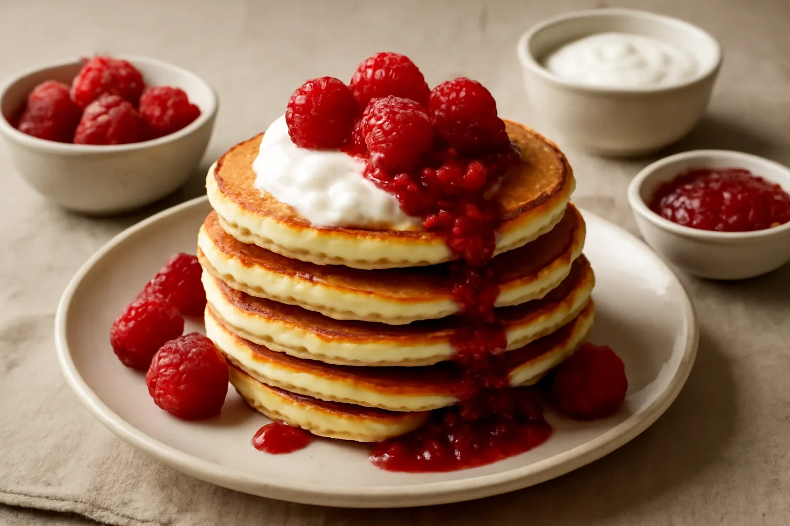 Pancakes cu zmeura