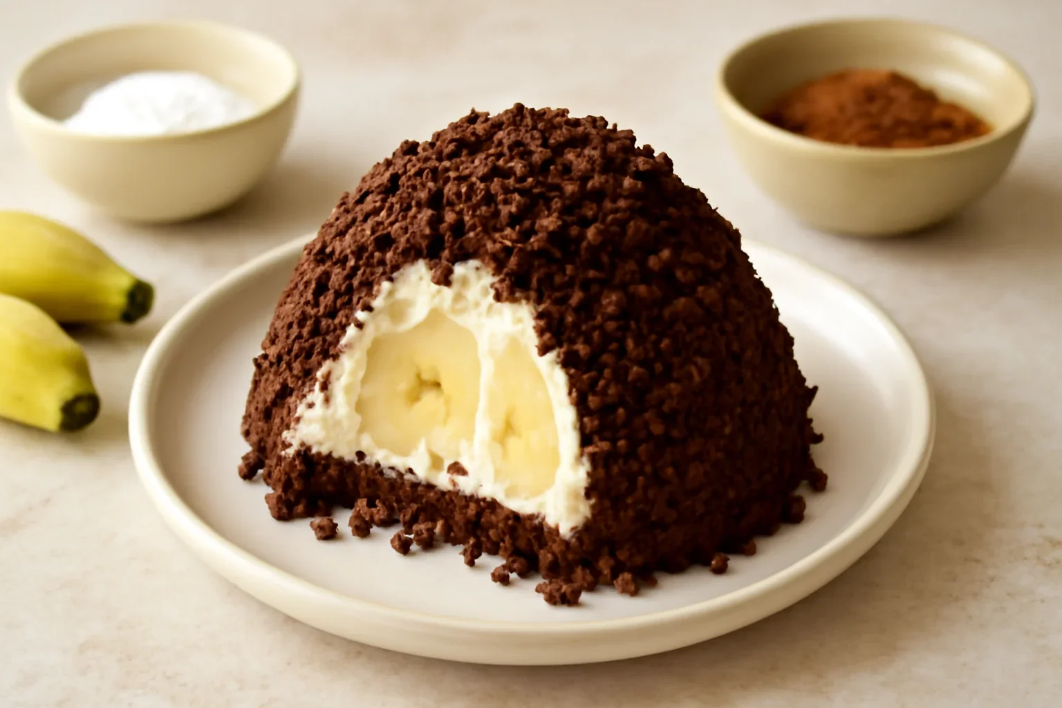 Mini musuroi de cartita cu mascarpone si banane
