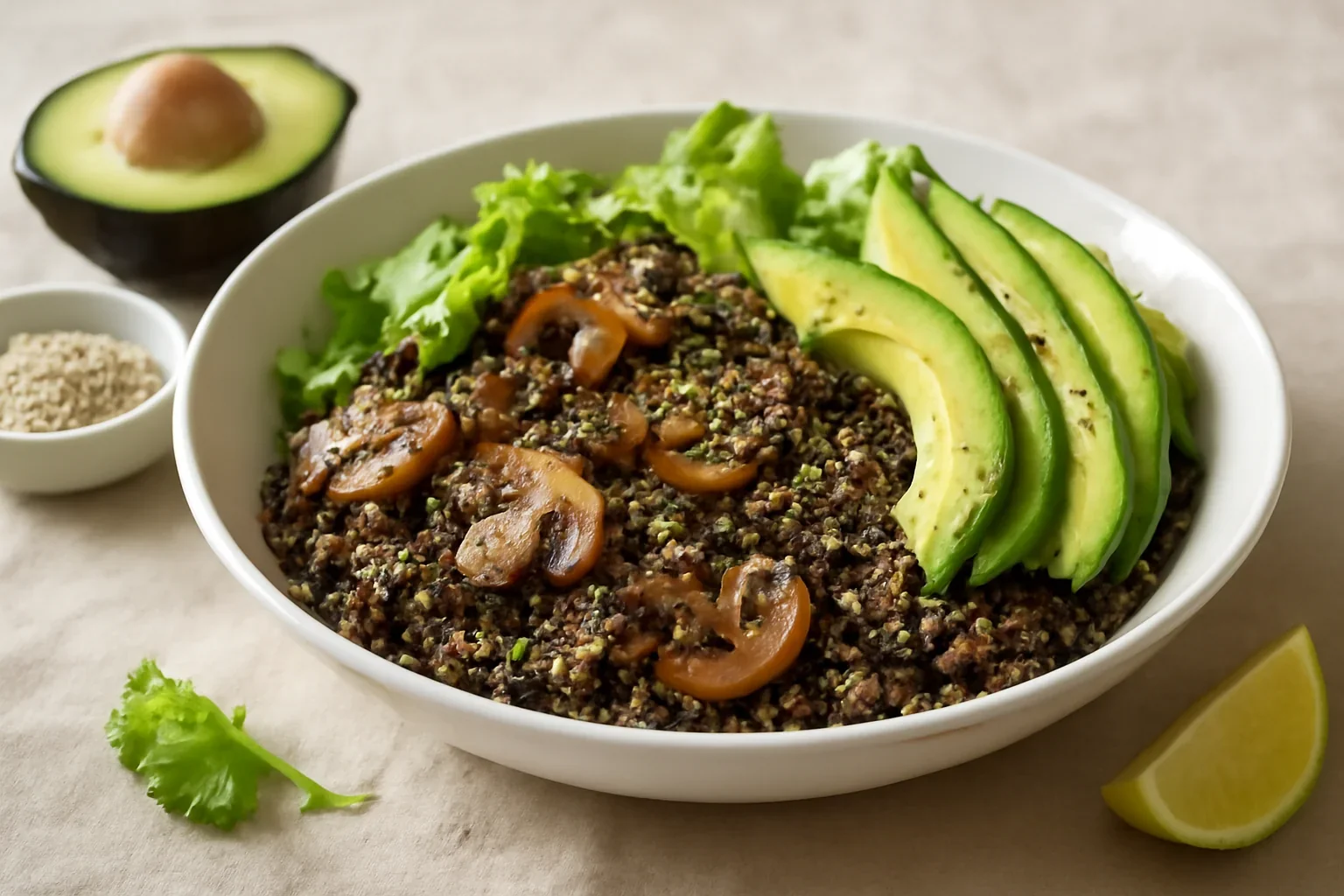 Salată cu quinoa neagră