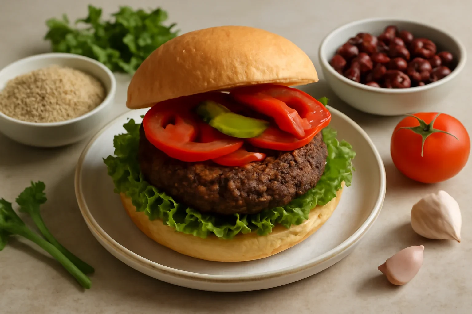Burger de fasole rosie