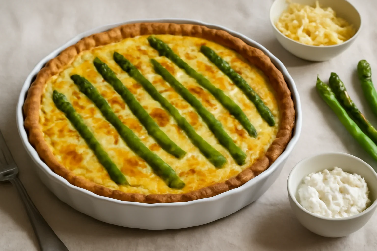 Quiche cu sparanghel