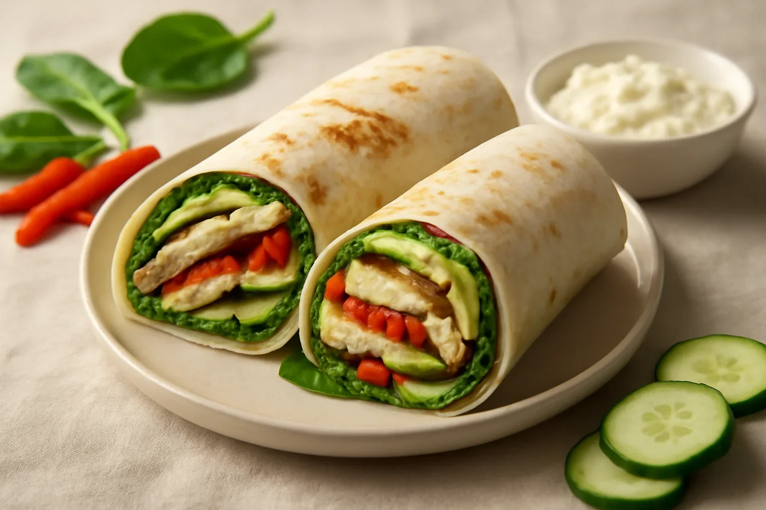 Wrap cu pui – de luat la picnic, la muncă sau la scoală
