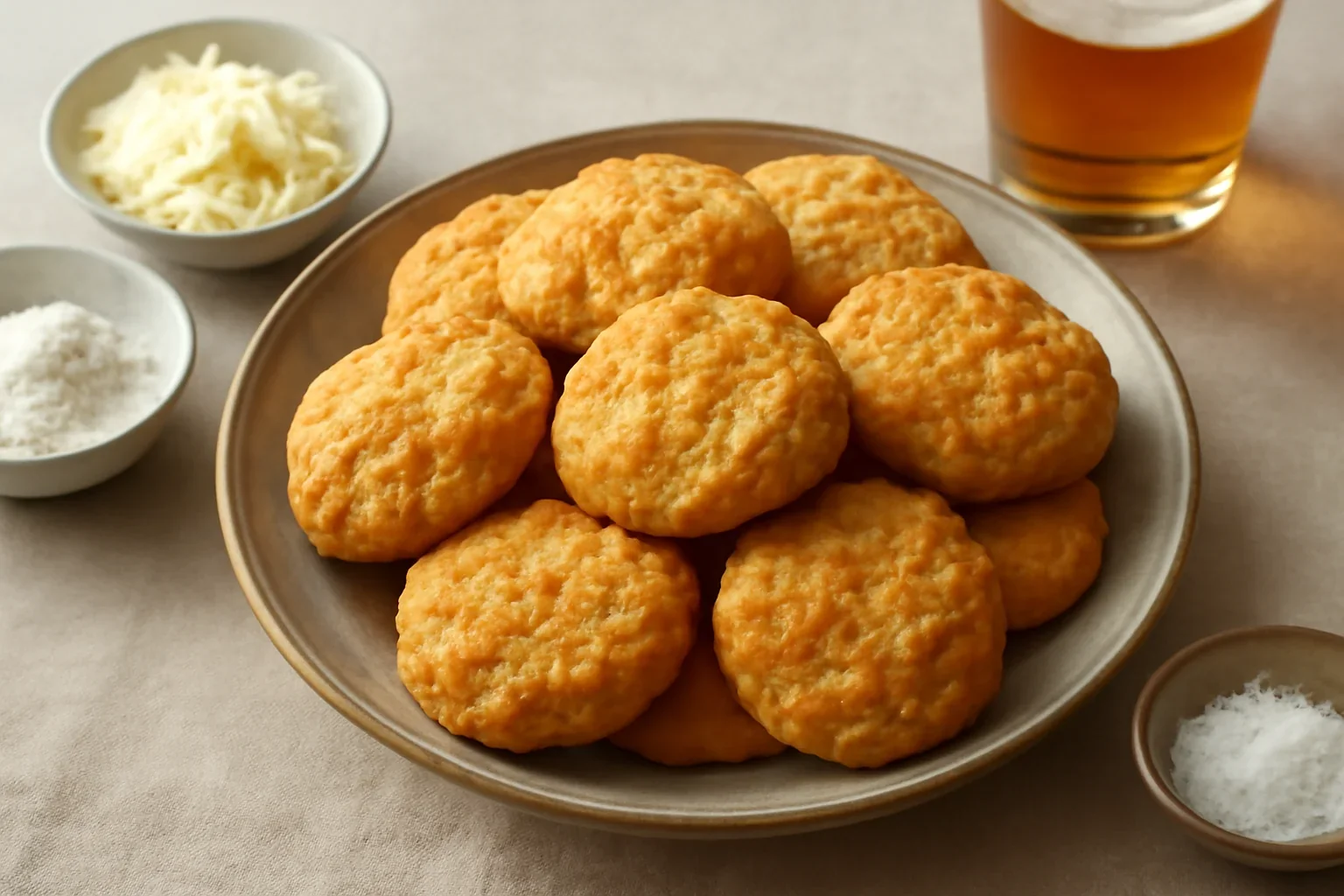 Biscuiti cu bere si cascaval